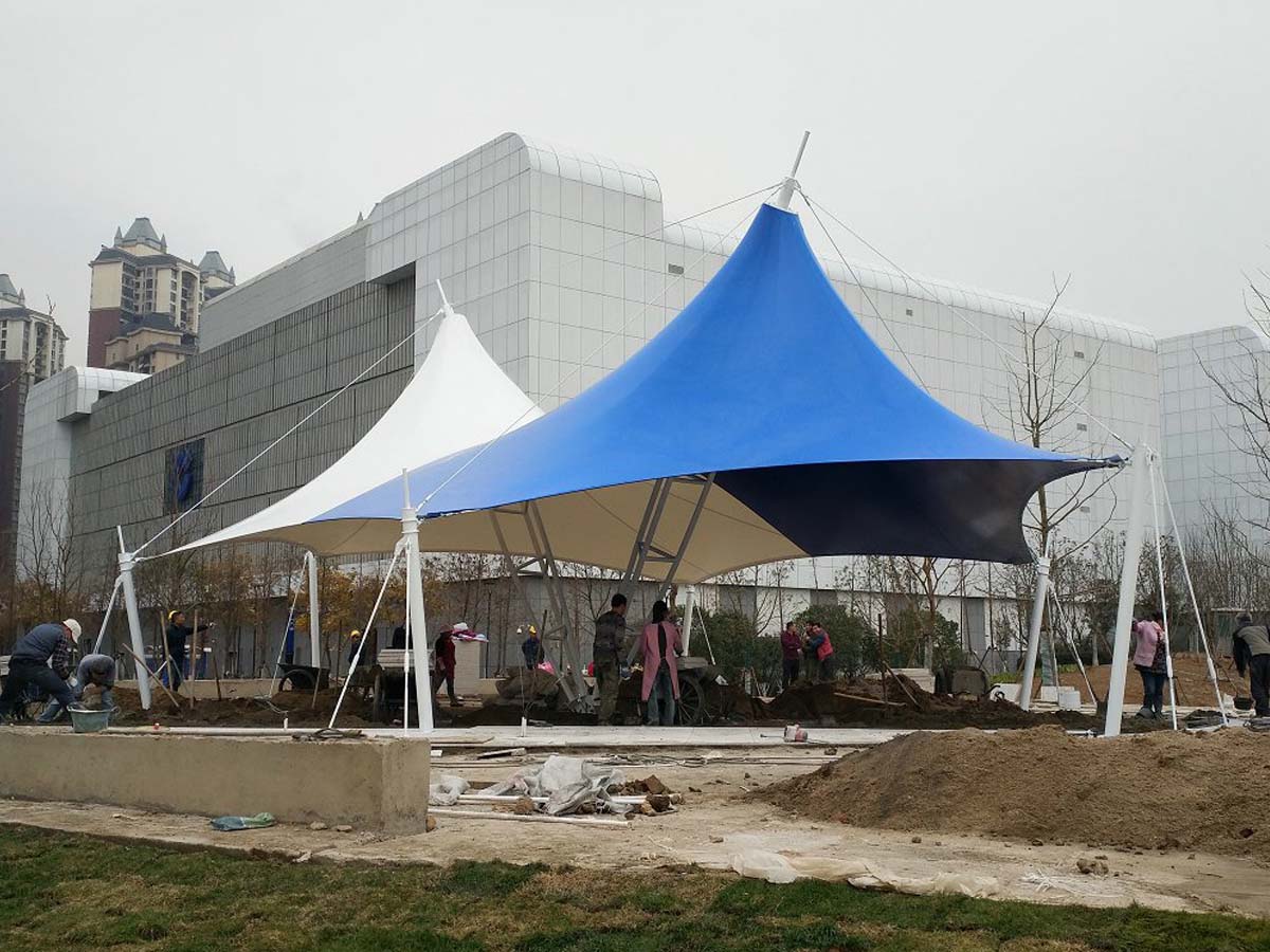 Gazebo-tensile-cone-structure-for-Park-pavilion-Wuhan-1